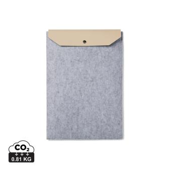 VINGA Albon GRS recycled felt 15" laptop sleeve Convoy grey