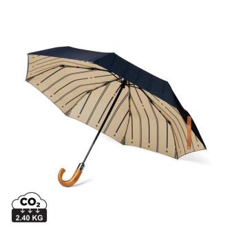 VINGA Bosler AWARE™ recycled pet 21" foldable umbrella Navy