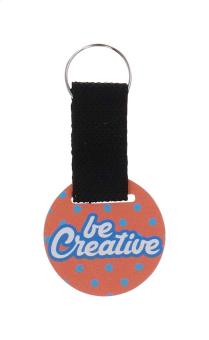 Woody Strap custom keyring, round Nature