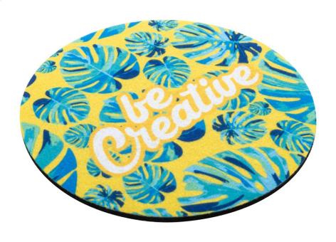 CreaFelt Drink Plus RPET felt coaster, circle White