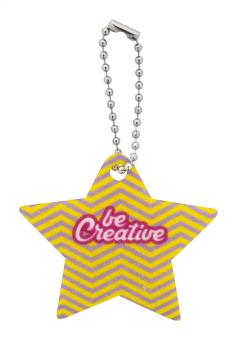 CreaFelt Key Xmas custom Christmas keyring, star White