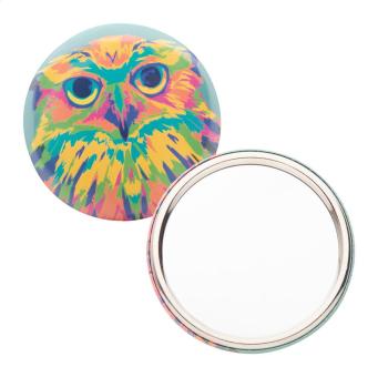 BeautyBadge Button-Taschenspiegel Silber