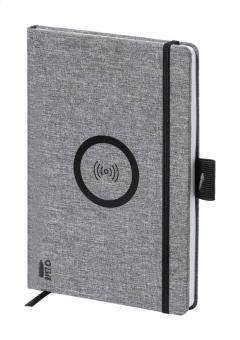 Charbuk Notizbuch mit Wireless-Charger Grau