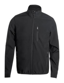 Scola RPET softshell jacket, black Black | L