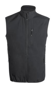 Jandro RPET softshell vest, black Black | L