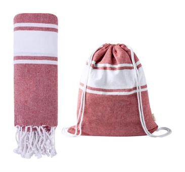 Praia beach towel and drawstring bag 