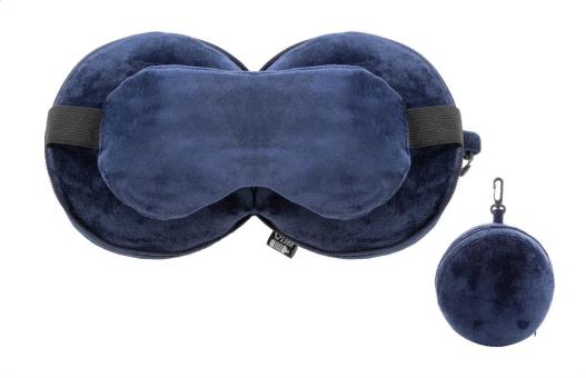 Dreamfly RPET travel pillow Dark blue