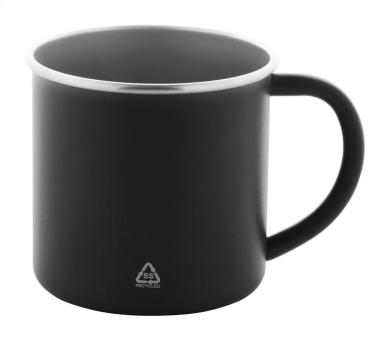 Hossa Tasse aus recyceltem Edelstahl Schwarz