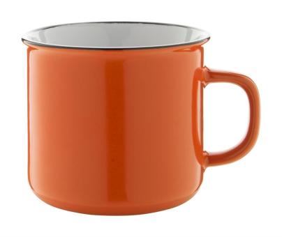 Woodstock Tasse Orange/weiß