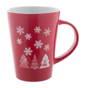 Perala porcelain Christmas mug Red/white
