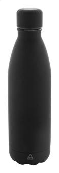 Refill Soft Flasche aus recyceltem Edelstahl Schwarz