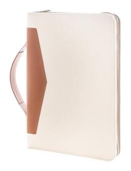 Carbasa Zip Dokumentenmappe aus recyceltem Canvas Natur