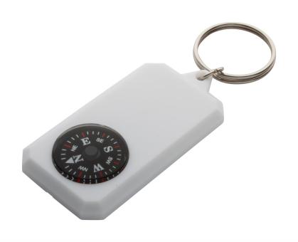 Magellan keyring with compass White