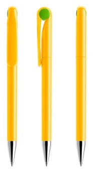 prodir DS1 TPC Twist ballpoint pen Yellow/green