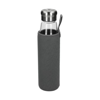 Glasflasche mit Hülle "Life" 0,7 l Transparent