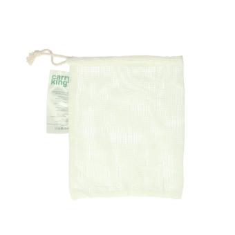 Cotton fruit and vegetable bag "ECOCARE", small Nature