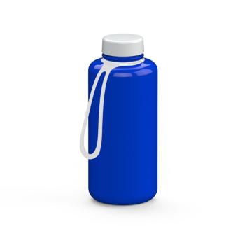 Drink bottle "Refresh" clear-transparent incl. strap, 1.0 l Aztec blue