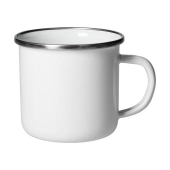 Emaille-Becher "Cozy" 300 ml, Subli Weiß