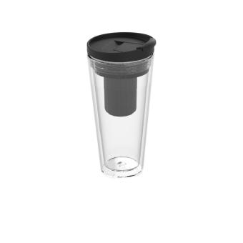 Insulated cup "Mocha" with tea strainer Transparent