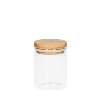 Glass storage jar "Bamboo", 375 ml Transparent