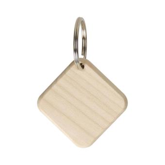 Square wooden keyring "Maple" Nature