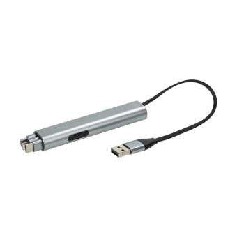 Ladekabel "Connect", 4 in 1 Silber