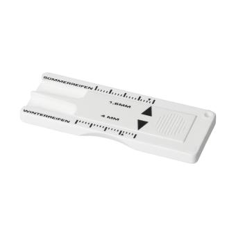Schlüsselanhänger "Reifenprofilmesser" Weiß