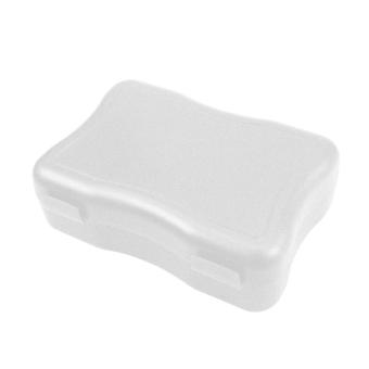 Lunch box "Wave", medium Milky transparent