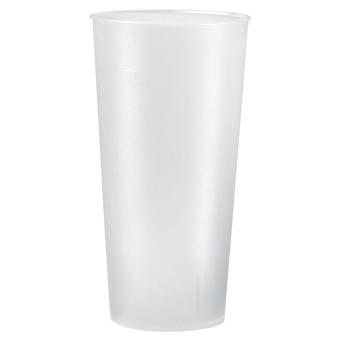 Trinkbecher "Mehrweg" 0,5 l Milchig-transparent
