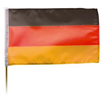 Fahne "Holzstab" Deutschland Farben