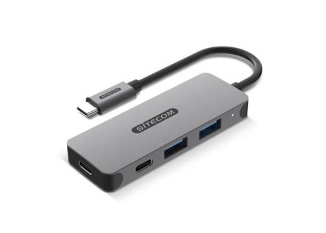 Sitecom  USB-C to 2x USB-A + 2x USB-C Hub Grau