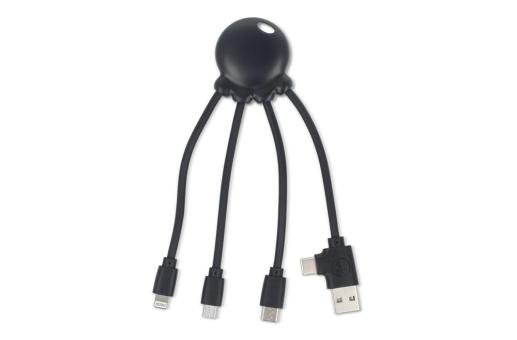 4009 - Xoopar Octopus OBP cable Ocean Bound Plastic Black