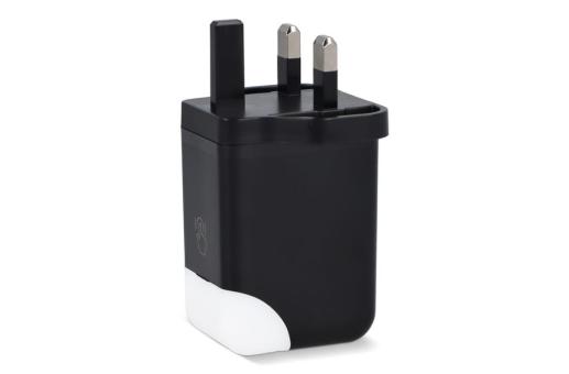 Xoopar ICE-G 65W GaN Power Adapter with UK Plug Black