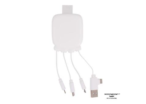 3192 | Xoopar Octopus Gamma 2 Bio Charging cable with 3.000mAh Powerbank Weiß