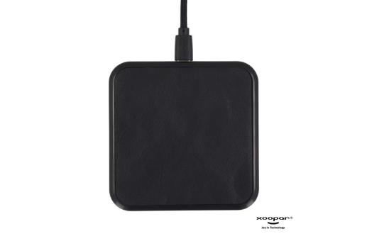 2259 | Xoopar Iné Wireless Fast Charger - Recycled Leather 15W Schwarz
