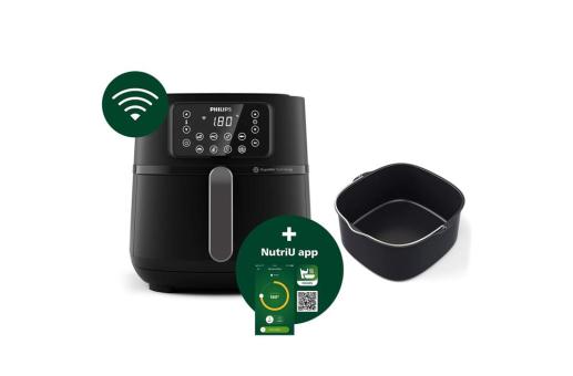 Enjoy Technology HD9285|Philips Airfryer XXL Connected + Backform Schwarz