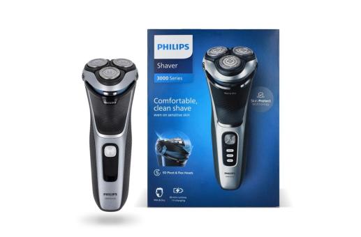 S3341|Philips wet and dry electric shaver Black