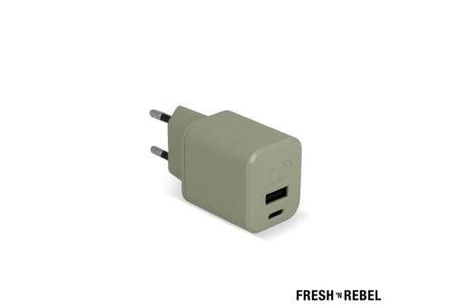 2WC30 I Fresh 'n Rebel Mini Charger USB-C + A PD // 30W Green