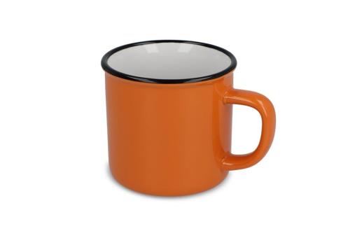 Emaille-Stil Keramikbecher 280ml Orange