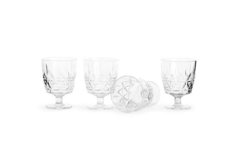 Sagaform Acryl picnic glass, 300ml set of 4 Transparent