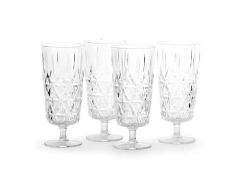 Sagaform Acryl picnic glass high 200ml set of 4 Transparent