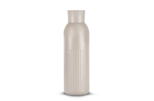 InSideOut Sagaform Tekla Push Stahlisolierflasche mit Druckverschluss (recycelt) 500 ml Beige