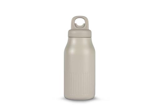 InSideOut Sagaform Truls Stahlisolierflasche mit praktischem Klickverschluss (recycelt) 500 ml Beige