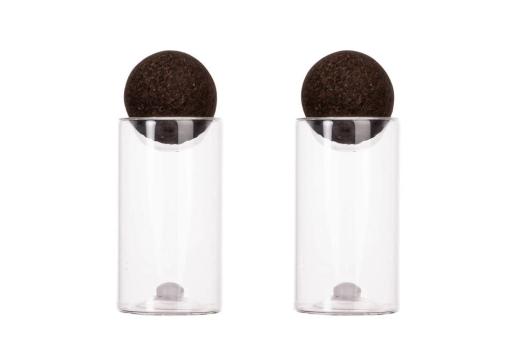 Sagaform Nature salt/pepper jars with cork stoppers 2 pcs. Transparent