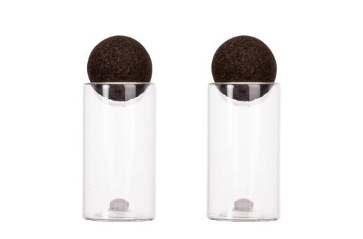 Sagaform Nature salt/pepper jars with cork stoppers 2 pcs. Transparent