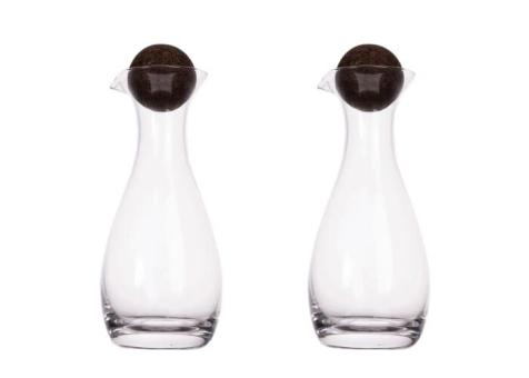 Sagaform Nature carafe oil/vinegar with cork stoppers 2 pcs. 300ml Transparent
