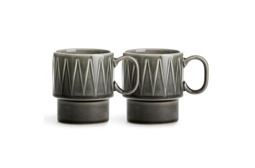Sagaform Coffee &amp; More Coffee Mug 2 pcs 250ml Dark grey