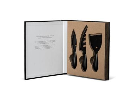 Byon Formaggio cheese knife set steel Black