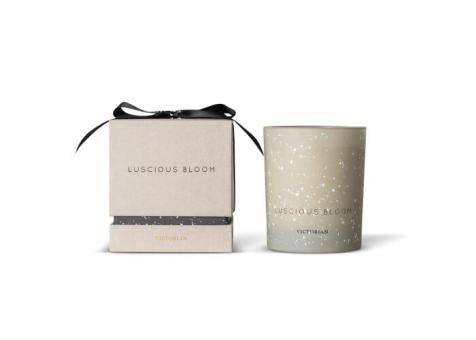 Victorian Luscious Bloom Candle White
