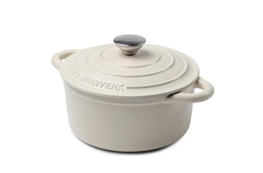 Orrefors Jernverk Large Enamelled Casserole 5L Cream